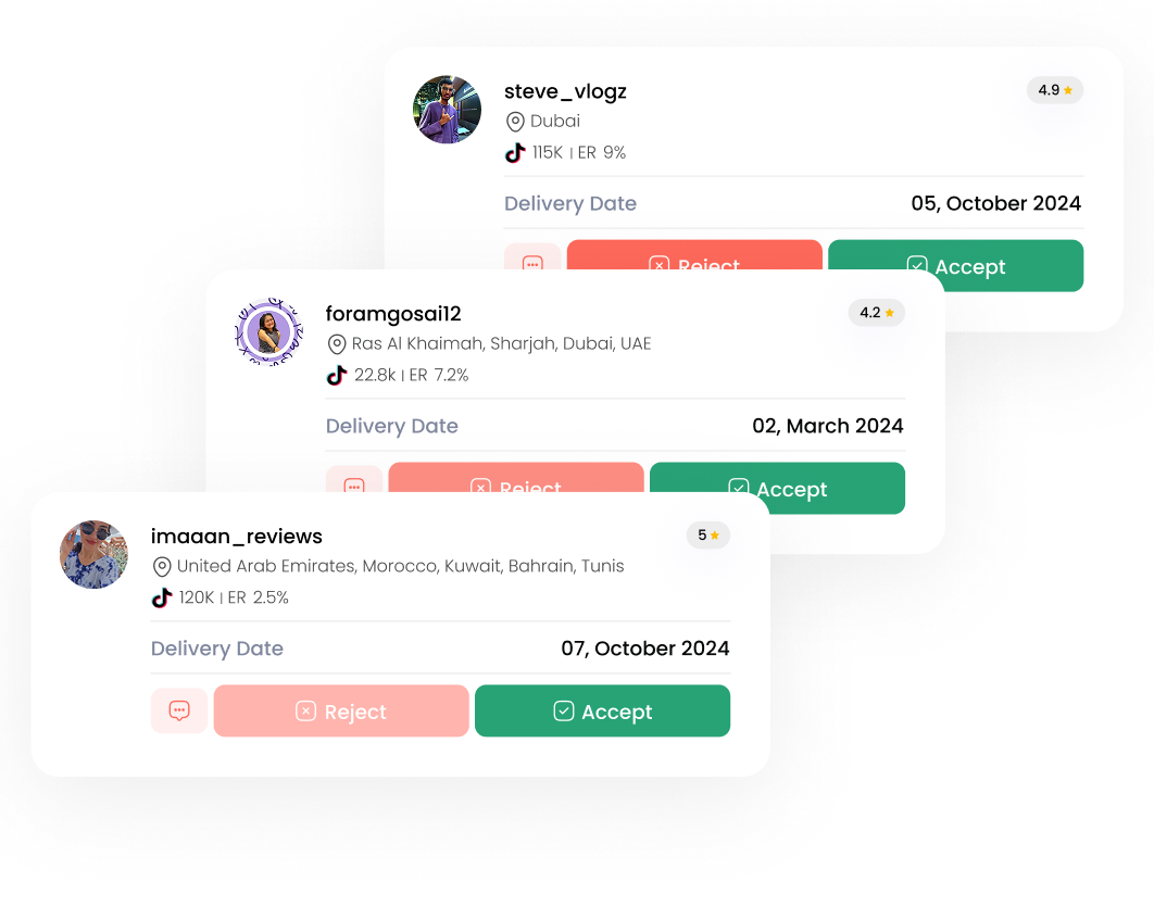 Step 4 - Creators line up